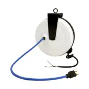 Cord Reel - 3 Wire Extended to 30 Feet, 18 Gauge, Cord Type SO, Metal Enclosure