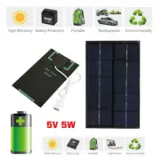 New Solar Power Charger Charging Panel Board 5V 5W USB 2.0 Solar Module Portable