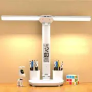 SESO LED Desk Lamp Light Rechargeable with Digital Clock Touch Dimmable Calendar