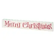 Merry Christmas Sign - Wood & Glitter Accents - Holiday Wall or Tabletop Decor