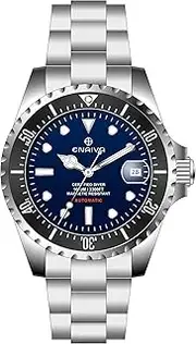 ENRIVA Men's Automatic Pro Dive Mens Watch Rotating Ceramic Bezel Diving Watches Self-Wind Professional Diver Watches for Men