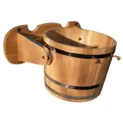 Ash tree Wood Sauna Bath Bucket Shower 20L 5Gal SPA Pool Waterfall