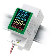 Peacefair® PZEM-008 Din Rail Electricity Digital Power Energy Meter Watt Kwh Wattmeter Monitor Ammeter Voltmeter AC 50-3