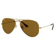 Mens Ray Ban Sunglasses Rb3025 Aviator Classic Polished Gold/Brown Sunnies - M