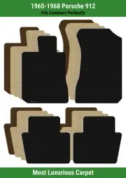 Lloyd Luxe Front & Rear Row Carpet Mats for 1965-1968 Porsche 912