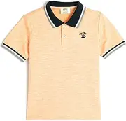 [Koton] Boys' Polo Shirt Short Sleeve Button Down with Embroidered Detail Cotton T-Shirt