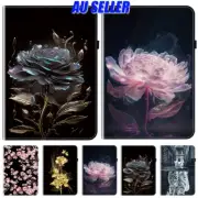 For Samsung Galaxy Tab S7 S8 S9 FE S10 Plus 12.4 Case Pattern Leather Flip Cover