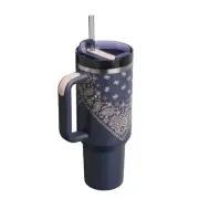 Stanley Quencher Tumbler Mesa Rose 40 oz Blue Corn Paisley Bandana Design NEW
