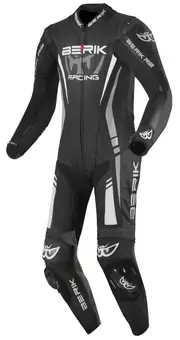 Berik Absolute GP One Piece Motorcycle Leather Suit, black-white, Size 58 for Men Black White
