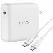 CODi 100W Wall USB-C Charger with 6.5ft USB2.0 EPR Braided Cable