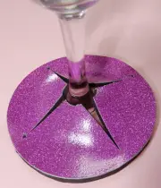Wine glass new Purple sparkle limited edition coaster -2 pack with soaker pads
