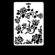 Rose Flower Roses Leaves Designs Drawing Art Painting Card Craft Wall Stencil