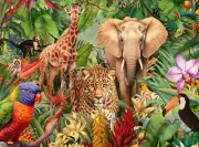 Springbok Jungle Animal Mashup 100 Piece Jigsaw Puzzle