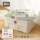 【日本霜山】手提式多功能收納箱/醫藥箱/工具箱(附分類貼紙)