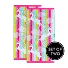 NNEDSZ Renee Taylor 2 Pack Jacquard Velour Kids Beach Towel 75 x 150 cms Unicorn