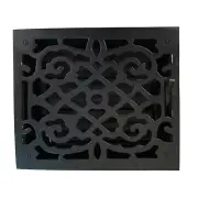 Rectangular Cast Iron Register Heat Grate Antique Louvered 13 1/4 by 11 3/8
