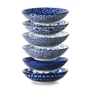 Porcelain 40oz Large Bowls 9 inch Big Pasta Salad Bowls Microwave and Oven Sa...