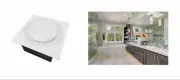 Aero Pure Quiet 80 CFM Low Profile Bathroom Ceiling Exhaust Fan with LED Light
