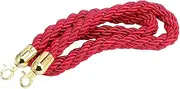 Rope Barriers, Rope Barrier Belt Crowd Control Stanchion Rope 3/4/5/8Ft, RedBraided/Twisted Hemp Rope Barrier for Queue Divider Queue Line Barrier, Rope Barrier, 2.8cm(3ft/90cm)
