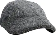 [Boston Scally Co.] The Original Boston Scally Cap - The Scrapper Newsboy Flat Cap - 6 Panel Cotton Fitted Hat for Men - Charcoal