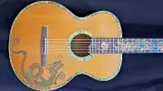 Blueberry Handmade Classical Nylon String Guitar Dragon Motif Pre-Order 90 Days