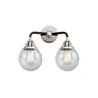 Innovations Beacon 2 Light 14" Bath, Black PN/Seeded - 288-2W-BPN-G204-6