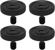 SG Store 4PCS Camera Tripod Screw 1/4 Inch External Thread 1/4 Inch Internal Thread 24x20mm Aluminum Alloy Thumb Screw Camera Quick Release Adapter Black