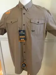 NWT Men's ARIAT Short Sleeve S/S Button Shirt Rebar Work Rip Stop 10025391 3XL