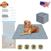 Reusable Non-Slip Puppy Pads - 4-Pack 36x41 Inch with Cute Gray Stars