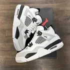 Size 3.5Y - Jordan 4 Retro Mid Military Black (NEW, with defects)