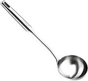 Soup Spoon Ladle,304 Stainless Steel Cooking Spoon Kitchen Tool for Wok with Hollow Handle Heat Resistant, Silver/13.9Inch