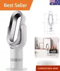 Angelo Bladeless Fan 2 in 1 Electric Fans, Cool Heat Floor Tower Electric Fan...
