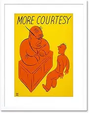 Vintage Ad Workplace Service Staff Problem More Courtesy Framed Wall Art Print