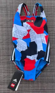 NWT Adidas X Lego Girls/Children Swimsuit One Piece 2T