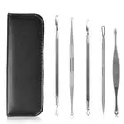 New 5 Pcs Blackhead Remover Kit Pimple Comedone Extractor Tool Set