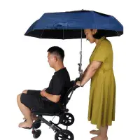 在飛比找蝦皮購物優惠-Q8VV ZXEV 電動輪椅雨傘架遮陽防曬雨棚輕便不銹鋼傘架
