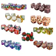 [Metallic Dice Games] MDG Polyhedral Resin Dice Set - Ancient Copper