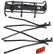 Rear Bikes Carrier, Cycling Cargo Rack, Quick Release Bicycles Pannier Frame Stand with Reflector for Commuters and Outdoor Adventures, Aluminum Alloy Material