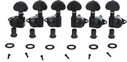 [Wilkinson] 3L3R Roto Style Sealed Guitar Tuners Machine Heads Tuning Pegs Keys Set for G style or Epiphone Les Paul, Black
