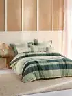 LINEN HOUSE LEVON JADE DB QUILT COVER SET
