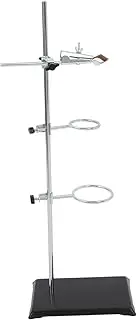 LAPYAPPE Lab Flask Clamp Stand Heavy Duty Laboratory Clamp Stand for Test Tube Chemical Equipment Easy Assembly Sturdy Base for Safe Experimentation Teaching