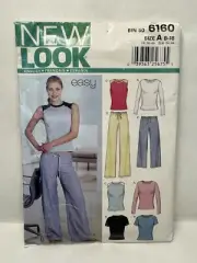 New Look 6160 Misses Pants Tops Loungewear Easy Pattern 8-18 Uncut