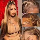13x6 Highlight Lace Front Wigs Human Hair #T1BP4/27 Ombre Lace Frontal Wigs 2...