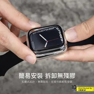 SwitchEasy 魚骨牌 Apple Watch 7 Nude 鋼化玻璃雙料保護殼 保護套 防刮 防摔 45mm