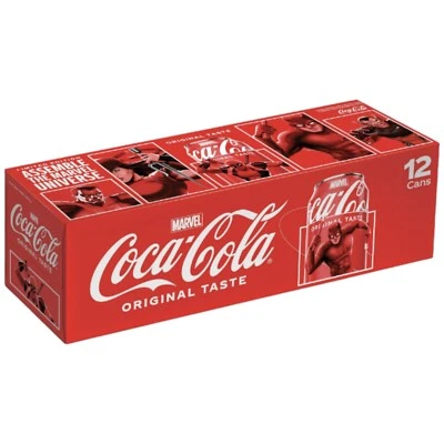 Coca Cola Marvel Edition Soda Soft Drink 12 Pack Coke Soda Pop 12oz Pack of 12