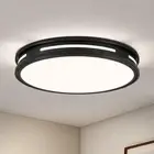 Dimmable LED Flush Mount Ceiling Lights, Modern Matte Black 5CCT 2700K~6000K ...