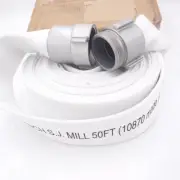 2-1/2" x 50' S.J. Mill Fire Hose with Aluminum NH Fittings White