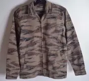 RVCA GRAVEYARD Boys Youth Zipper Front Cotton Blend Jacket Medium Camo NEW