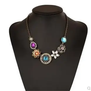 women discount vintage crystal cat flower pendant necklace r