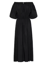 Matteau | Off The Shoulder Midi Dress in Black | The UNDONE
